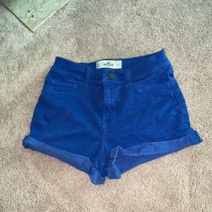 Hollister High-Waisted Blue Shorts